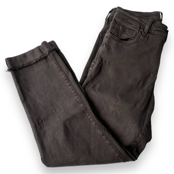 KUT from the Kloth Amy Mid Rise Crop Straight Leg Black Size 4 - Picture 1 of 10